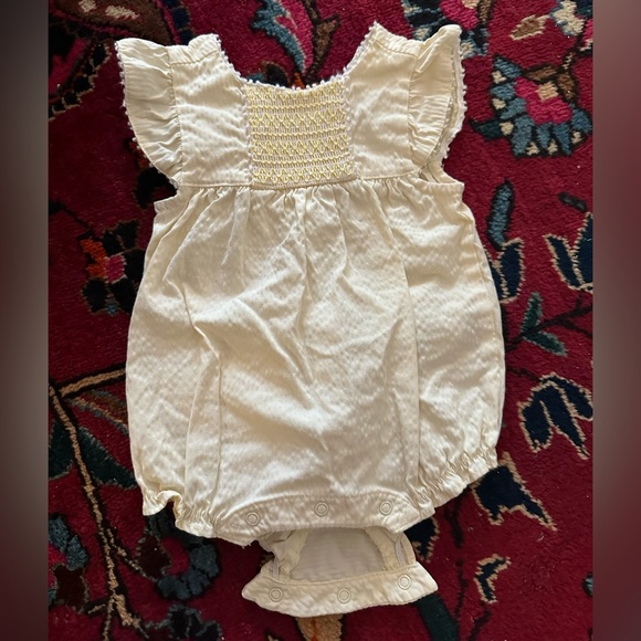 Precious Janie And Jack 0-3 Month Yellow Sunsuit - Picture 1 of 2